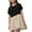A-Brown, variant on Jinhomg Girls Cue Summer Dresses Fashion Patchwork Pleated Dress Casual Loose Short Sleeve Crew Neck A Line Beach Boho Mini Dress 2025 Cute Gifts Fall Saving Green 9 Years