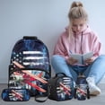 thumbnail image 2 of Bulopur Boys 17 Inch Backpack Set 4 Piece Vintage Airplane Print School Bookbag with Lunch Box, Water Bottle Holder and Pencil Case for Elementary, 2 of 8