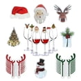 thumbnail image 4 of 10/20/30 piezas de tarjeta de taza de Navidad, gorro de Papá Noel, decoración de copas de vino, adornos de Navidad, regalo de Año Nuevo, decoraciones navideñas, 4 of 5