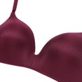 thumbnail image 6 of Comfortable Seamless Bras Fashion Sexy Wire Free Women Lingerie Highlight Push Up Bra Full Temptation Solid Bra wine red 75B, 6 of 10