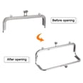 thumbnail image 5 of Uxcell Metal Purse Frames, 8.1" 4Pack Kiss Lock Clasp Frame for Coin Bags Sewing DIY, Silver, 5 of 6
