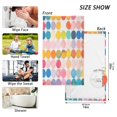 thumbnail image 6 of Yayeee 2 Pack Hand Towels for Bathroom 100% Cotton 16" x 28" Kitchen Towel, Yellow Circles, 6 of 7