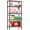 Black, variant on M MZG 3-Tier Wire Shelving Unit with Wheels, 11.8"D x 17.7"W x 29.8"H, Black