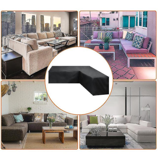 Housse de Canapé d'Angle Imperméable Ensemble de Meubles de Jardin Housse de Meubles Sectionnels Extérieurs