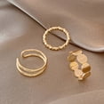 thumbnail image 4 of Anillos apilables para mujeres y anillos de moda Set 3 PCS Oro y plata Anillo Set para mujeres y niñas, 4 of 5