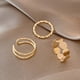 thumbnail image 4 of Anillos apilables para mujeres y anillos de moda Set 3 PCS Oro y plata Anillo Set para mujeres y niñas, 4 of 5
