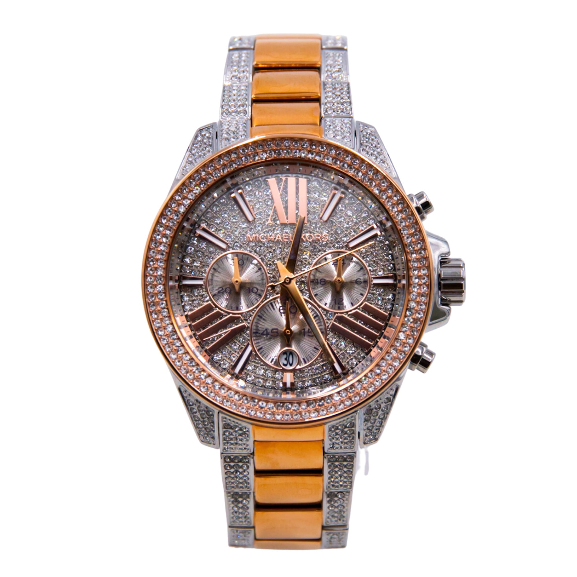 Michael kors chronograph crystal pave dial ladies watch mk6317 hotsell