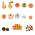 thumbnail image 2 of Fiudx Juego de Decoración Artificial de Otoño, 86 Piezas de Calabazas, Hojas de Arce, Bellotas y Piñas, Ligero y Fácil de Aplicar, Ideal para Fiestas de Acción de Gracias y Halloween, Decoración de J, 2 of 7