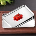 thumbnail image 1 of Bandeja para hornear, bandejas para , sartenes rectangulares de Metal fáciles de limpiar, bandeja para horno, bandeja para hornear para 265 cm x 155 cm x 12 cm, 1 of 8