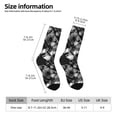 thumbnail image 6 of Uemuo Seamless Pattern With Skulls Pattern Women's Crew Socks, Soft Durable Breathable Moisture-Wicking with Odor Control Cotton socks, 6 of 9