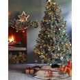 thumbnail image 3 of Black Christmas Christmas Tree Skirt 48 Inches Large Christmas Skirt Tree, Snowman Bear Xmas Tree Snowflake Tree Skirt Christmas Decorations for Fireplace Party Holidays Indoor Outdoor, 3 of 7