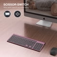 thumbnail image 3 of Teclado Bluetooth Inalámbrico JOYACCESS Multi-Dispositivo Rojo Vino, 3 of 6