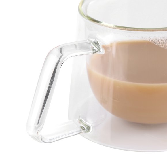 Taza de vidrio de doble pared, taza de café de vidrio con aislamiento de doble pared, taza de agua de vidrio fiel a su promesa