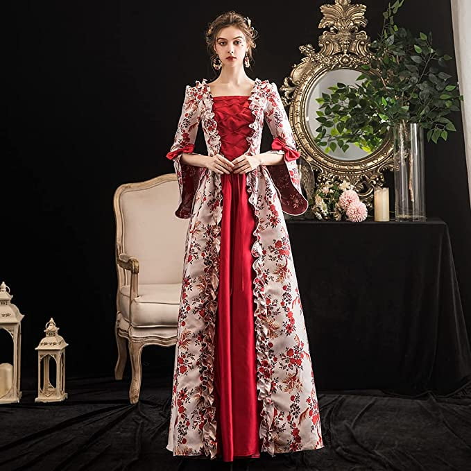 open lace back dress Amazon.com: CountryWomen Rococo Red Satin Marie Antoinette Masked Ball  Gowns (Red, Numeric_10) : Clothing, Shoes & Jewelry