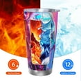 thumbnail image 6 of Bingfone Neon Skull With Milkshake for 20 Oz Stainless Steel Travel Mug Double Wall Water Coffee Cup for Home,Office, Outdoor Works Great for Ice Drinks and Hot Beverage-Straw Three-piece Set, 6 of 8