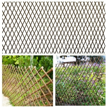 Gbyard Natural Willow Lattice Fence Trellis Expandable, Climbing Plants Patio Decor (1 Piece）