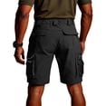 thumbnail image 5 of Zimjoy Men's Quick Dry Tactical Cargo Shorts Multi Zipper Pockets Knee Length Outdoor Hiking Fishing Work Utility Shorts Black L, 5 of 8