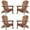 Brown, variant on UHOMEPRO Folding Adirondack Chair Set of 4, Outdoor Weather Resistant Patio Lawn Chair, Wooden Fire Pit Chair for Outside Deck Garden Backyard Balcony, Patio Furniture Set Lounge Chairs, Wood