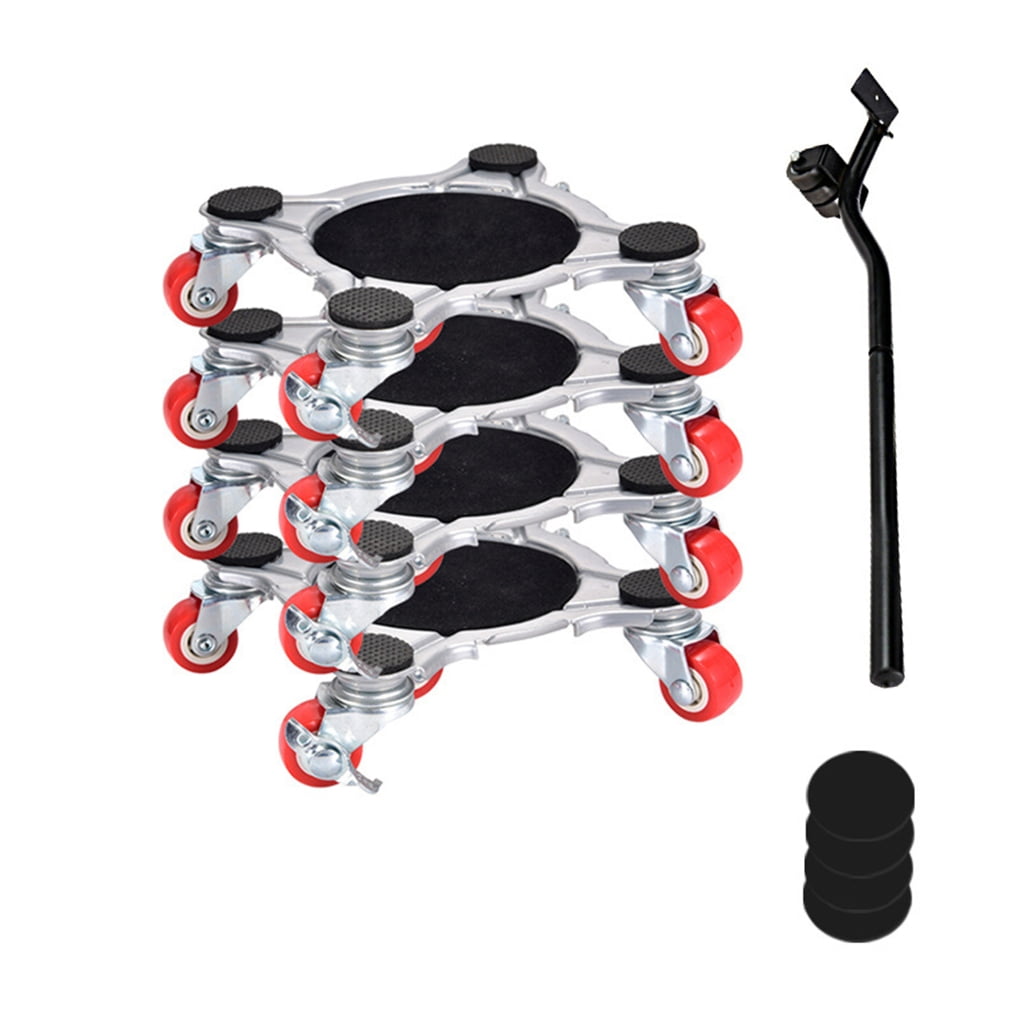 Furniture Movers Roller Set 360 Rotates Wheel Dollies for Heavy Objects ABS Wheel with Brakes urniture Transport Rollers