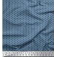 thumbnail image 1 of Soimoi Blue polyester Crepe Fabric Flower Geometric Print Fabric by the Yard 52 Inch Wide, 1 of 3