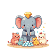 thumbnail image 6 of cartoon Elephant Stickers, Waterproof Elephant Sticker for Water Bottle Laptop Phone Cases Planner Skateboard Luggage Helmet Party Favor Decor, Ideal for Adults Teens Teacher Rewards, 6 of 9