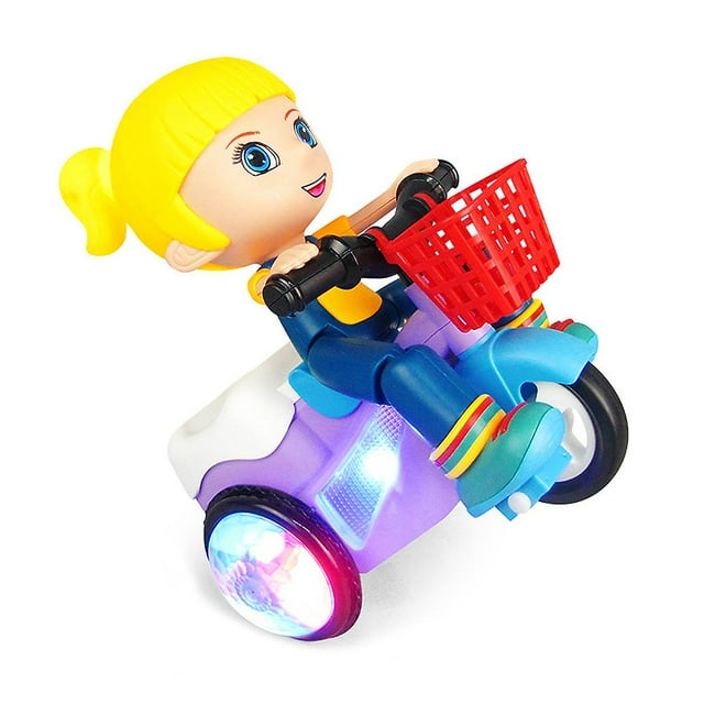 Triciclo de coche eléctrico de juguete con rotación de 360° para niños