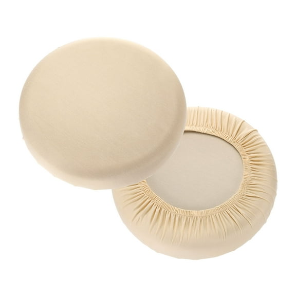 Uxcell 2 Pack Stool Covers Round, 11-15 Inch Bar Stool Covers Washable Dustproof Slipcover Seat Cushion with Elastic for Bar Kitchen Living Room Decor, Beige