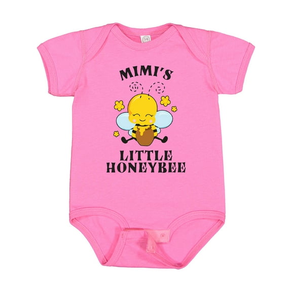 Inktastic Cute Bee Mimi's Little Honeybee with Stars Boys or Girls Baby Bodysuit