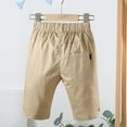 thumbnail image 2 of MEZZALL Kids Boys Khaki Shorts Comfortable Casual Elastic Waistband Formal School Pants Children Teenagers Lightweight Breathable Cute Active Summer Athletic Casual Fashion Running Bottoms, 2 of 9