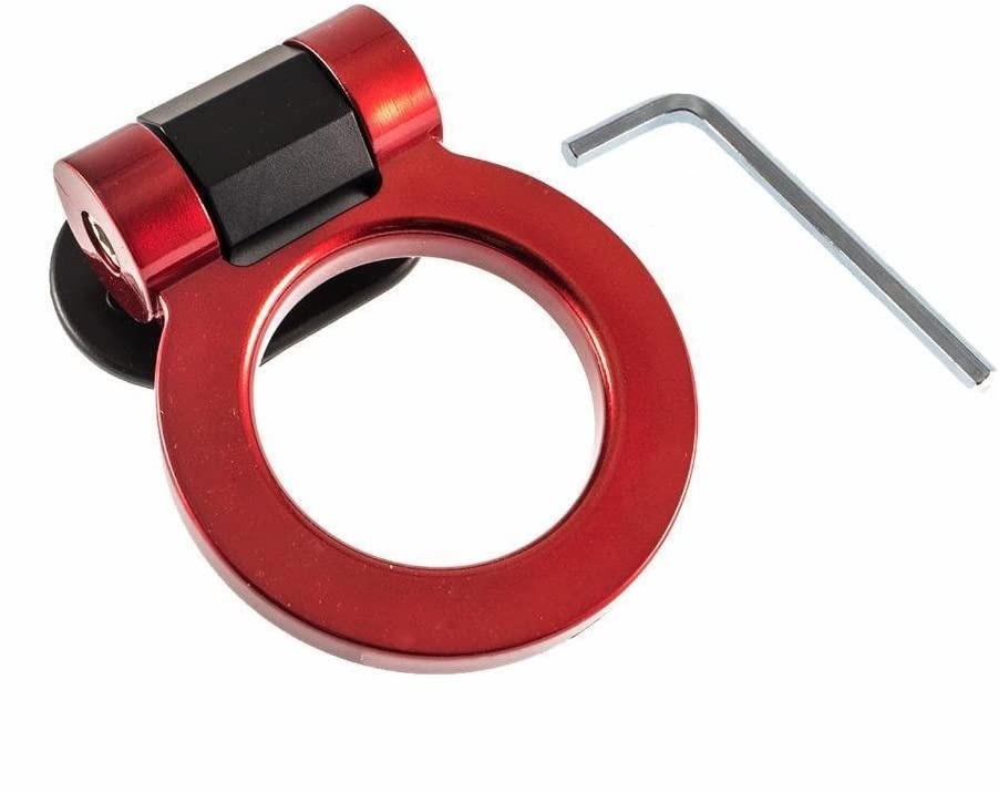Jdm Accessories JDM Red Track Racing Style Tow Hook Ring Kit For Scion 2011-2013 TC 2004-2015 XB 2006 Scion Tc Accessories