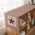 thumbnail image 6 of Table Runners 72 Inches Long Dress Scarves, Western Texas Star Retro Farmhouse Kitchen Table Runner, Coffee Tablerunners, Rustic Vintage Farm Red Beige Plaid 14x72 Inch, 6 of 9