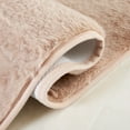 thumbnail image 6 of Safavieh Faux Rabbit Fur Davin Solid Machine Washable Slip Resistant Area Rug, Beige, 6' x 6' Square, 6 of 12
