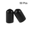 thumbnail image 2 of Screw Thread Protectors, 7mm ID Rubber Round End Cap Cover Black Flexible Tube Caps Tubing Tip 50pcs, 2 of 3