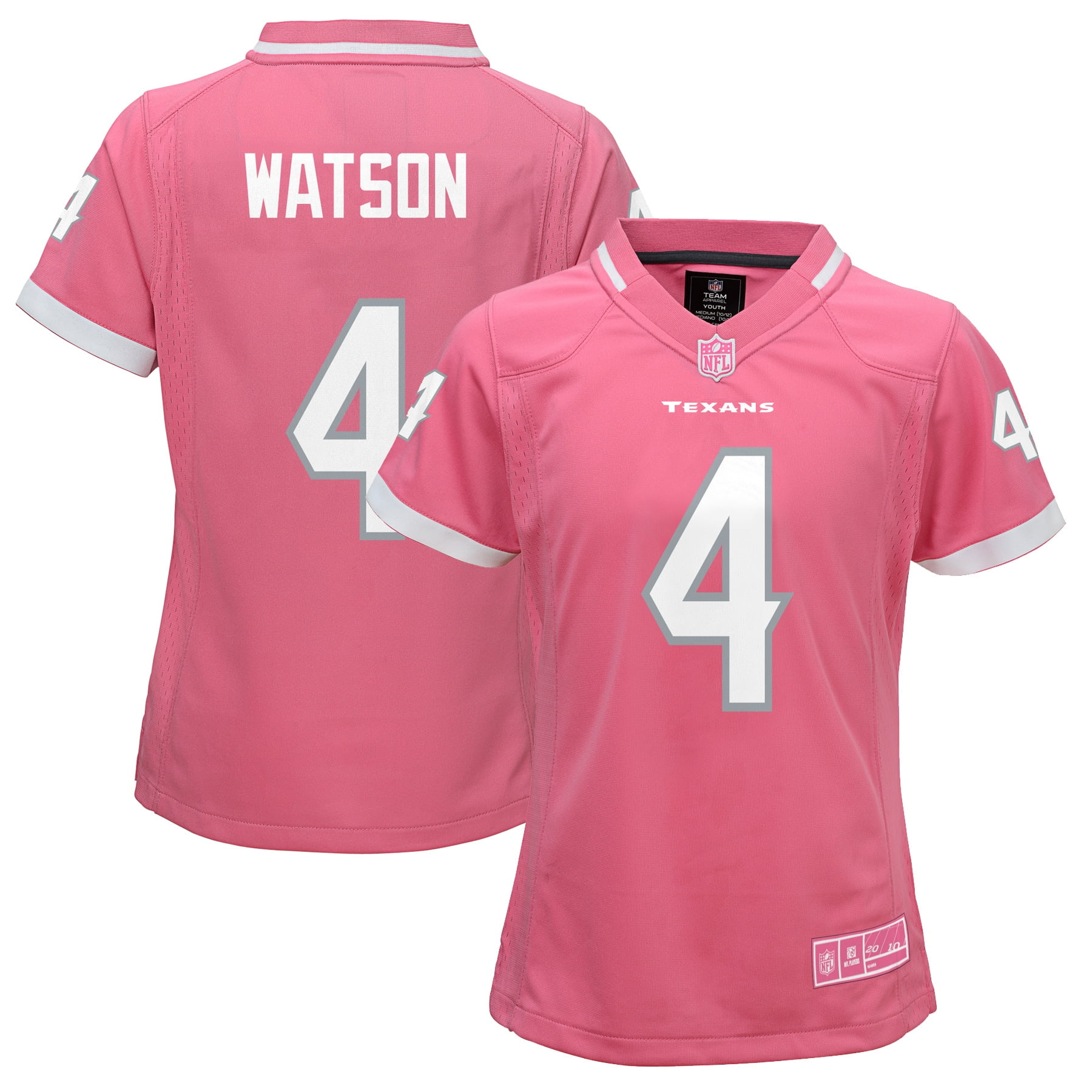 Deshaun Watson Houston Texans Girls Youth Bubble Gum Jersey - Pink - Walmart.com
