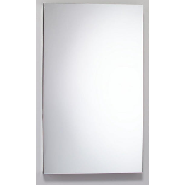Robern Plm1630w 15 1/4" Reversible Hinged Single Door Mirrored Medicine