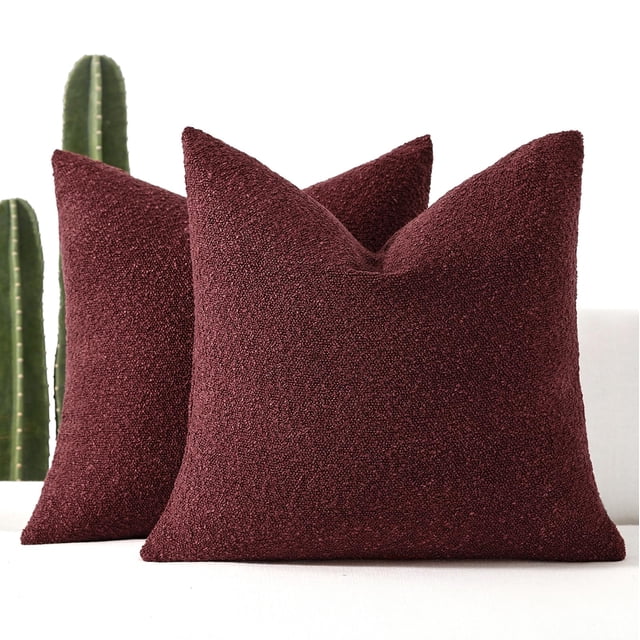 Fundas de cojín EIHU HOME Boucle decorativas de 40 x 40 cm, 2 unidades