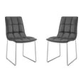 thumbnail image 5 of Casabianca Home Leandro Set of 2 Polyurethane Leather Dining Chairs - White, 5 of 5
