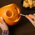 thumbnail image 4 of USHOBE 4Pcs Pumpkin Carving Tools Orange Stainless Steel Kit for Creative Pumpkin Designs, 4 of 7