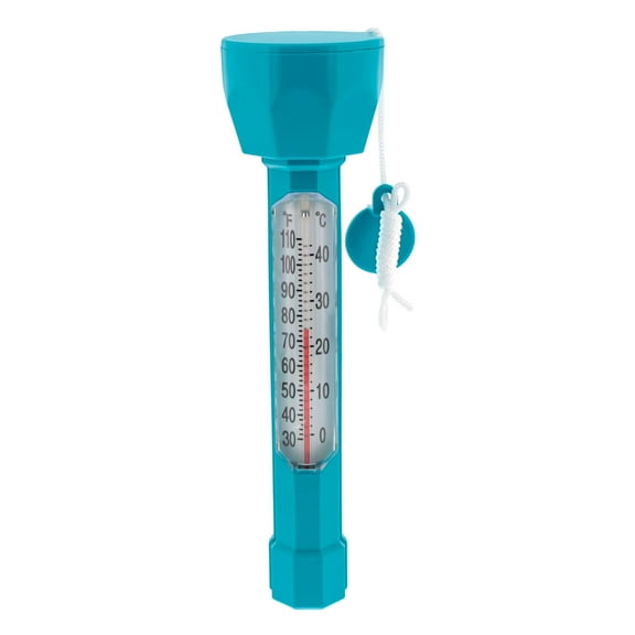 U.S. Pool Supply Floating Buoy Pool Thermometer with Jumbo Easy-To-Read Temperature Display, Teal Blue, Tether String - Measures Water Up to 110° F & 40° C - Swimming Pools, Spas, Hot Tubs, Ponds