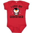 thumbnail image 3 of Inktastic I Love My Godfather with Cute Penguin and Hearts Girls Baby Bodysuit, 3 of 5