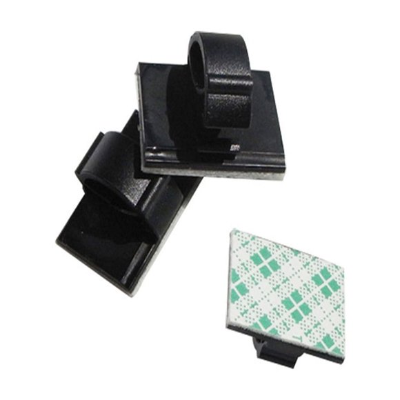 50 piezas Clips de alambre de cable adhesivo Cable de gestión de cables Abrazaderas de sujeción de cables para coche Oficina Hogar