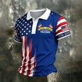 thumbnail image 2 of Homeyce 250th Anniversary Usa Polo Shirt Men Short Sleeve American Flag Graphic Golf Shirts 4th Of July Independence Day Polo T-Shirts Button Down 250 Years Of Liberty Patriotic Golf Shirts,Blue 2XL, 2 of 4