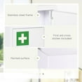 thumbnail image 4 of Resenkos 12" x 18" Lockable Medicine Cabinet, 3 Tier Steel Medical Wall Box with 2 Keys and Shelves for Bathroom, White, 4 of 7