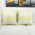 thumbnail image 6 of Ryan; Yellow and White Buffalo Check Plaid Throw Pillow Covers 18 x 18 Pack of 2 Pillowcase Bed Couch Cushion Case 45 x 45, 6 of 8