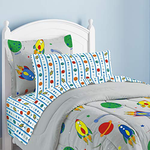 T Multi-Colored Details about   Dream Factory Space Rocket Ultra Soft Microfiber Comforter Set