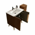 thumbnail image 4 of 30 Inch Striped Walnut Bathroom Vanity with Sink and Side Cabinet, Freestanding Double Cabinet with Soft Close Hinges for Modern Small Bathrooms, Easy Assembly Space Saving Design, 4 of 6