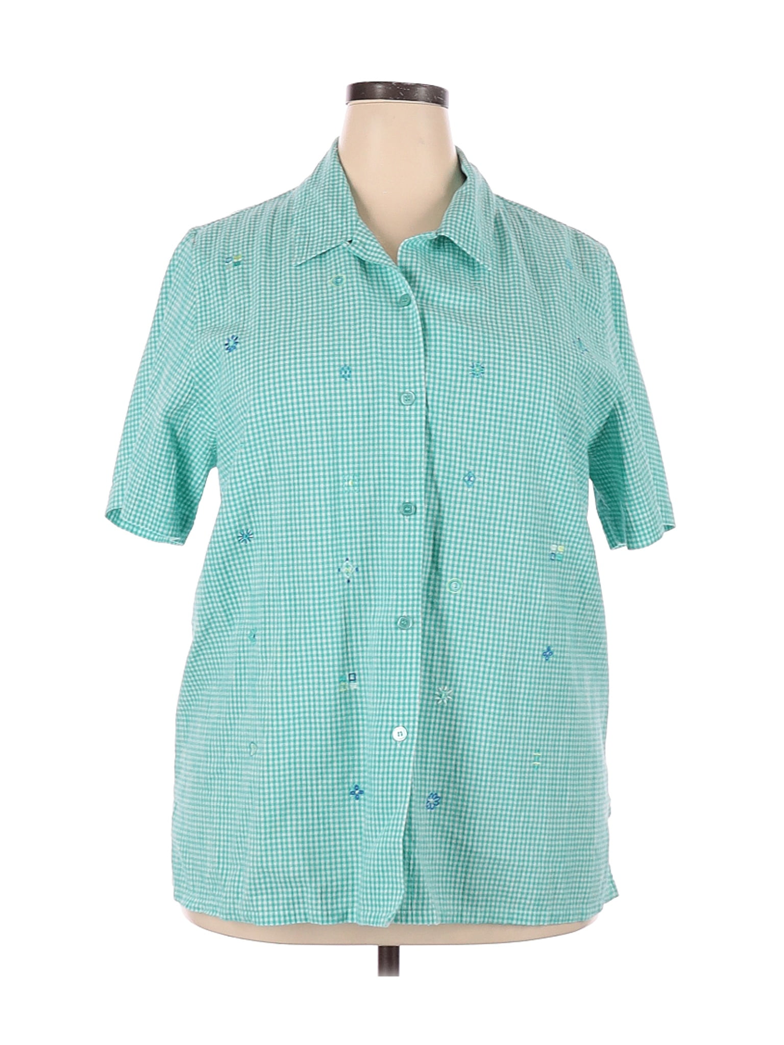 Koret - Pre-Owned Koret Women's Size 18 Plus Short Sleeve Button-Down ...