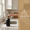 thumbnail image 5 of qolami Black Soap Dispenser, 2 Pack Hand Soap Dispensers with Bamboo Pump, Plastic Hand and Dish Dispenser for Kitchen, Refillable Liquid Soap and Lotion Dispensers Bottle, 5 of 8