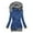 Blue, variant on Women's Stitching Detail Drawstring Hooded Slim Fit Fashion Jacket Coat Outerwear