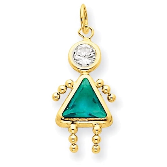 14k December Girl Birthstone Charm